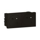 Legrand 079192L Mosaic Link 2x 45° F/B Std, black socket