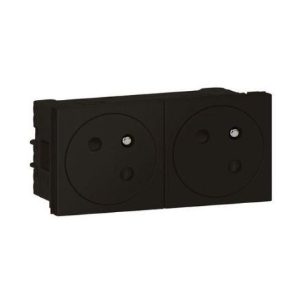 Legrand 079192L Mosaic Link 2x 45° F/B Std, black socket