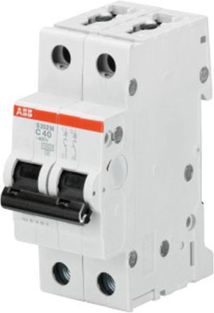 ABB Stotz-Kontakt S202M-D6 D6A 2-pole 10kA circuit breaker, 2CDS272001R0061