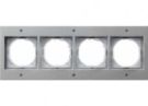 Gira 021465 4-way cover frame Gira TX_44 (WG UP) color aluminum