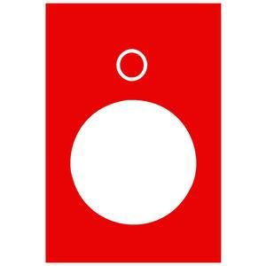 Schneider Electric ZB2BY2931 30x40mm red 0 label plate