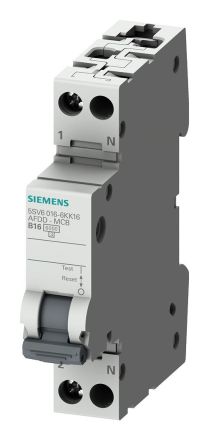 Siemens 5SV6016-6KK25 AFDD-MCB B25 2-pole 230V 1TE fire protection switch