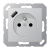 Jung A1520F-18AAL socket, French/Belgian system 16 A 250 V ~, with USB charger 1 x type A, integrated increased contact protection, SAFETY+, series A, aluminiu