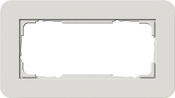 Gira 1002411 cover frame 2f oM Gira E3 light grey/pure white