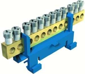 OBO Bettermann 60/N 12 12x16mm2 blue neutral conductor terminal, 2054086