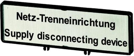 Eaton ZFSNT61/62-T0 carrier with label, + label, mains disconnection device, in DE/EN, for T0, T3, P1 , 186925