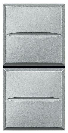 Bticino HC4036 double button aluminum 10a