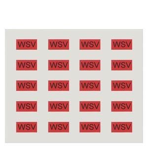 Siemens 5UH1086 labeling sheet red