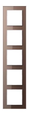 Jung AC585GLMO glass frame 5-way, vertical and horizontal mounting, glass, A CREATION, mocha