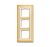 Busch-Jaeger 1723-838 cover frame, 3-way frame polished brass ivory white