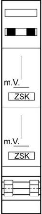 ABN 5-pin WxH: 250x1350mm mB/mV meter box (Z19120L)