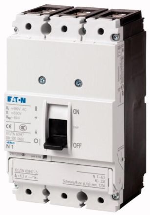 Eaton N1-100 load-break switch, 3p, 100A, size 1, 259144
