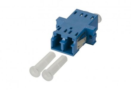 METZ CONNECT OpDAT LC duplex SM blue ceramic sleeve coupling, 15090074-I