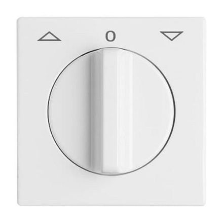 Busch-Jaeger 2142 DR-34 central plate, with rotary handle, with print alpine white