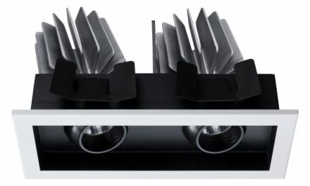 Feilo Sylvania 2056244 Myriad black Q 2x15W 830 24° Dim black/white LED recessed ceiling spotlight