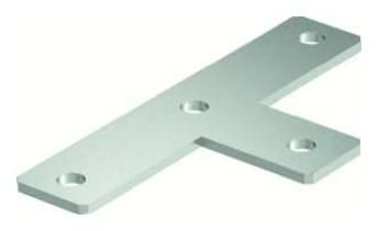 OBO Bettermann GMS 4 VP T V2A T-shape connection plate, 1124695