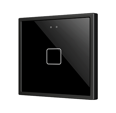 ZENNIO ZVIF70X1A KNX push button sensor Flat 70 | 1-way | black