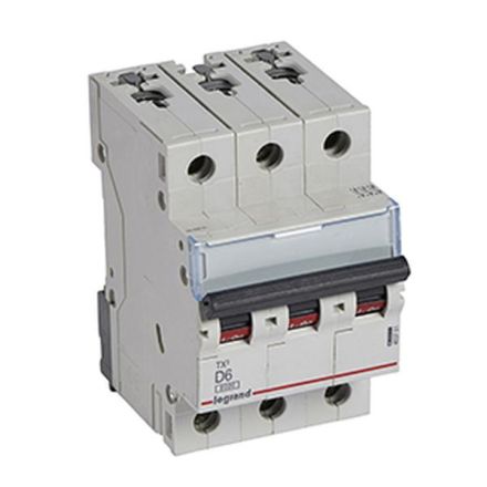 Legrand 403751 circuit breaker TX3 D6A 3P 6KA 3M