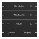 GIRA 5034905 rocker set writable for push button sensor 4 | 4-way | matt black