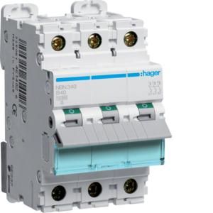 Hager NBN340 circuit breaker 3-pole B40A 10kA 3M