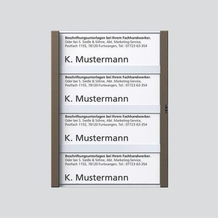 Siedle 200029962-00 Nameplate complete for TM 612-4/BTM 650-04 BG