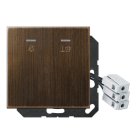 Jung MECUKO5M24AT hotel cover with LED unit 24 V, outdoor unit, LS series, antique brass