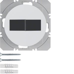 BERKER 85656139 KNX RF wall transmitter flat R.1/R.3 | 2-way, solar | polar white glossy