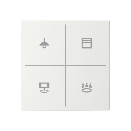 BUSCH-JAEGER LFW/A.0.55.11-CK button for keypad balance SI | 4-way, customer-specific | alpine white
