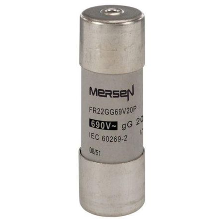 Mersen P222975J FR22GG69V20P 20A gG AC400-690V 22x58 cylindrical fuse link