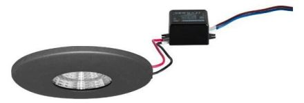 Brumberg 38371643 230V AC 3W 3000K titanium with LED recessed ceiling spotlight