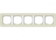 Gira 0215417 cover frame 5f Gira E3 sand/pure white