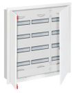 ABB Striebel & John U53R4 small distribution board, flush-mounted 4-row, with frame and door, 2CPX071713R9999