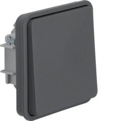 Berker 6130773515 cross switch insert with rocker AP/UP grey, matt Berker W.1