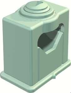 OBO Bettermann 3040 6-16mm 2-part light grey gripping ISO clamp, 2105012