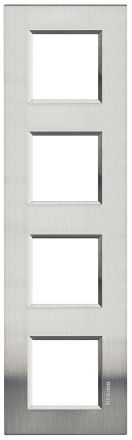 Bticino LNA4802M4ACS Light frame STEEL 4x2 modules, (stainless steel)
