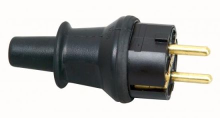 Kopp 173016053 16A 250V IP20 black SCHUKO plug