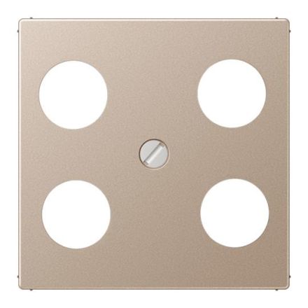 Jung A561-4SAT1CH cover for 4-hole satellite TV socket (Hirschmann), thermoplastic painted, series A, champagne