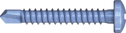 Reisser 007504S021-048032S-1 DIN 7504 N, drill screw, pan head, 4.8 X 32, steel, galvanized, blue pass., packed 100