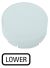 Eaton M22-XDLH-W-GB18 button lens, high white, LOWER , 218383