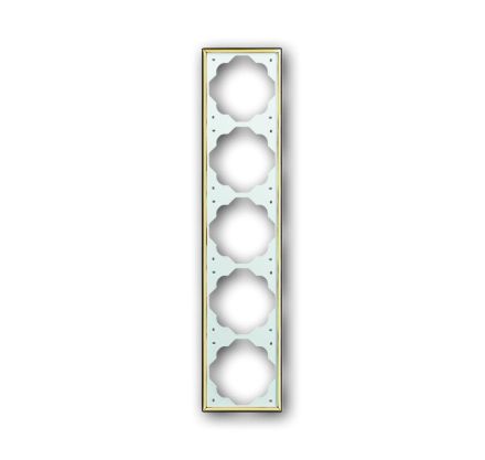 Busch-Jaeger 1725-73 cover frame, 5-way frame solar gold