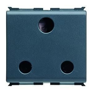 Gewiss GW30220 2M 2P+PE 16A British Standard black socket