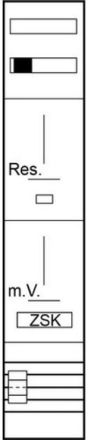 ABN 5-pin WxH: 250x1350mm mB/mV meter space (Z19111L)