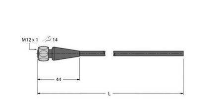 Turck 6933090 RKH4.4-20/TFG connection cable