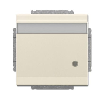 Busch-Jaeger 20 EUKNBL-82 SCHUKO® socket insert, with hinged lid, labelling field and LED control light ivory white