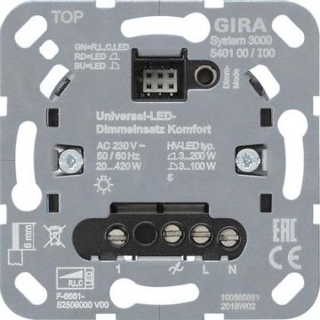 Gira 540100 S3000 Uni-LED dimmer. Comfort insert