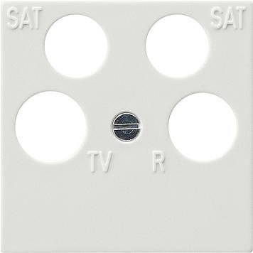 Gira 025940 central plate 4-way fuba ECG Astro S-Color pure white