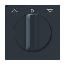 Busch-Jaeger 2142 DR-35 central plate, with rotary handle, with print anthracite