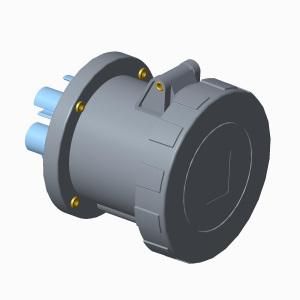 ABB Stotz-Kontakt 363RU1W, panel-mounted socket, 63 A, IP67 1h, standard flange, 2CMA167392R1000
