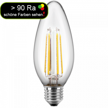 Blulaxa 48343 LED filament candle shape 4.5 W warm white, E27