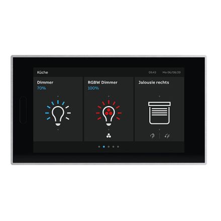 BUSCH-JAEGER RT/U30.0.11-825 KNX touch panel | black glass | 5 inches